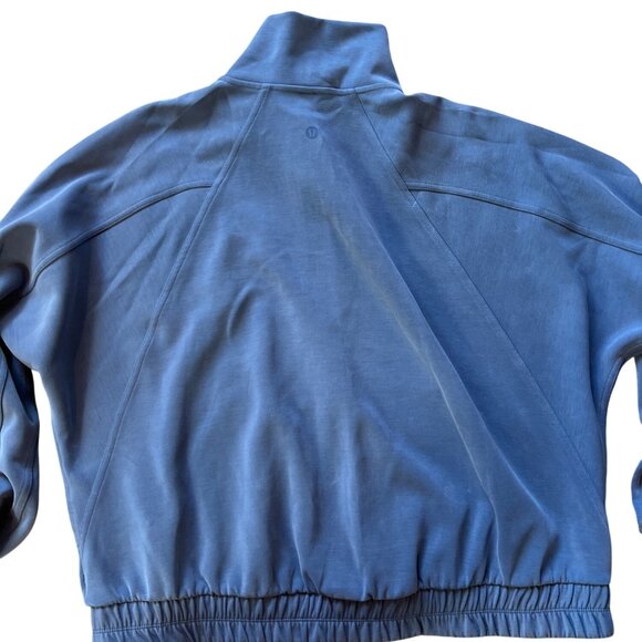 LULULEMON Brushed Softstreme Funnel Neck Zip Up Women 12 $148 - Picture 2 of 4